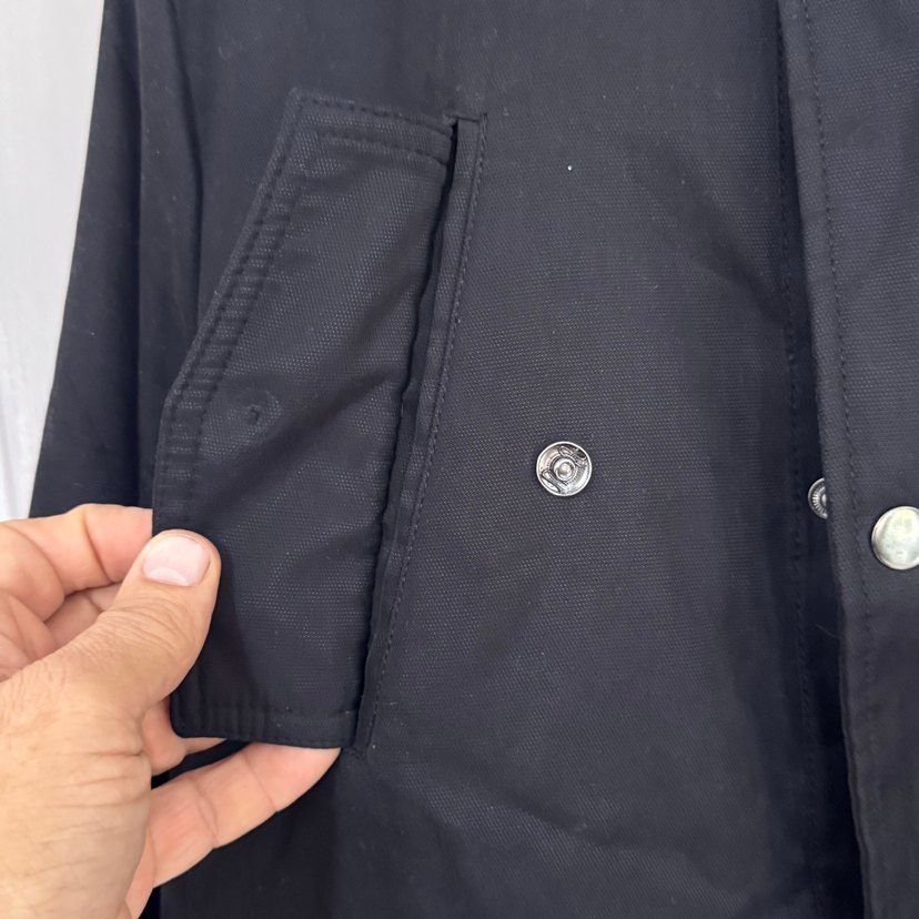 Düğmeli Siyah Deri Erkek Ceket - Görsel 5