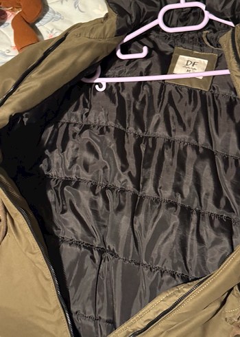 Kadın Khaki Midi Fermuarlı Ceket - Görsel 8