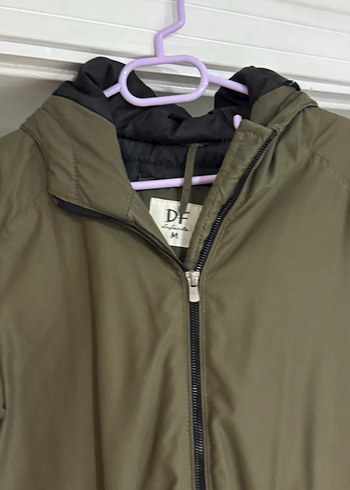 Kadın Khaki Midi Fermuarlı Ceket - Görsel 2