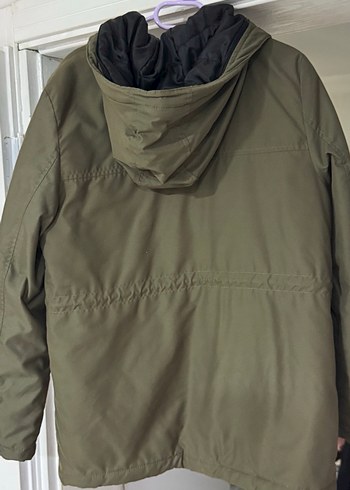 Kadın Khaki Midi Fermuarlı Ceket - Görsel 6