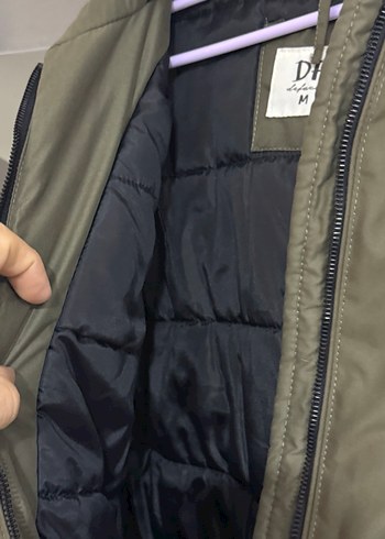 Kadın Khaki Midi Fermuarlı Ceket - Görsel 5