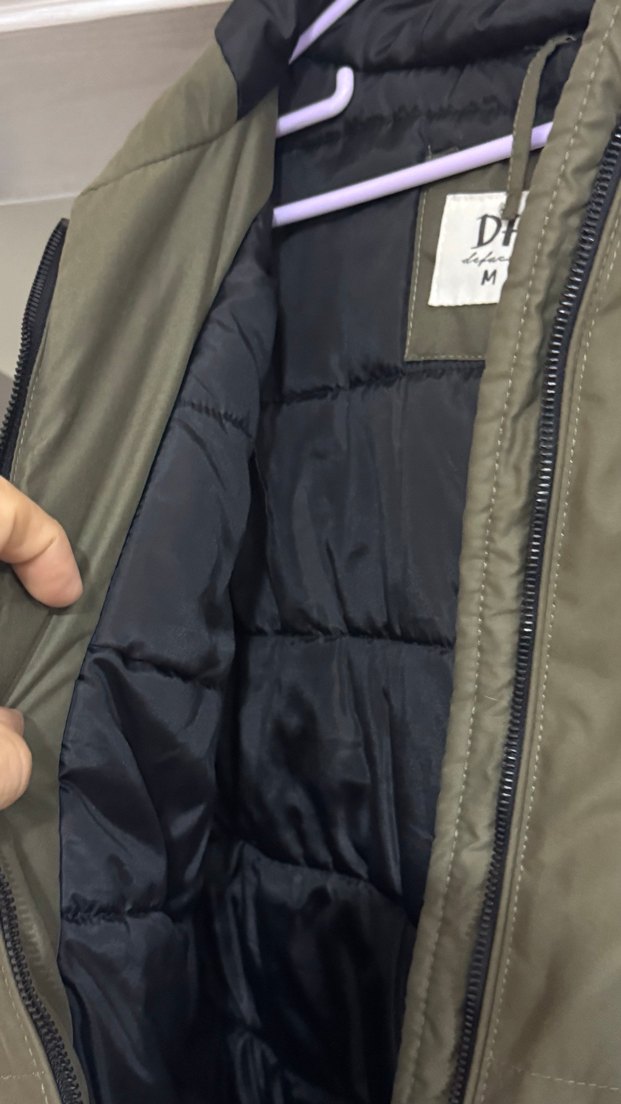 Kadın Khaki Midi Fermuarlı Ceket - Görsel 5