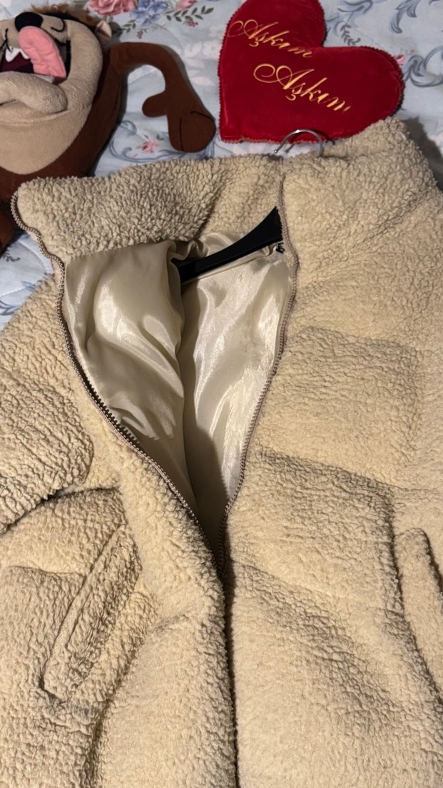 Bej Yumuşak Kumaşlı Kadın Mont - Görsel 4