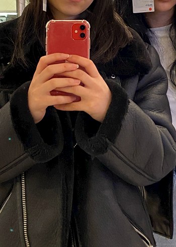 Zara Kürklü Siyah Deri Ceket