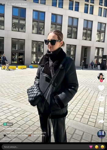 Zara Zara Kürklü Siyah Deri Ceket