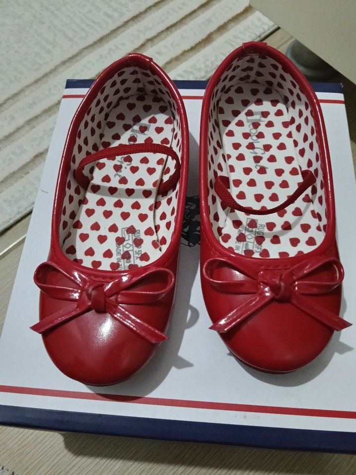 Kız Çocuk Kırmızı Fiyonklu Babet - Görsel 3