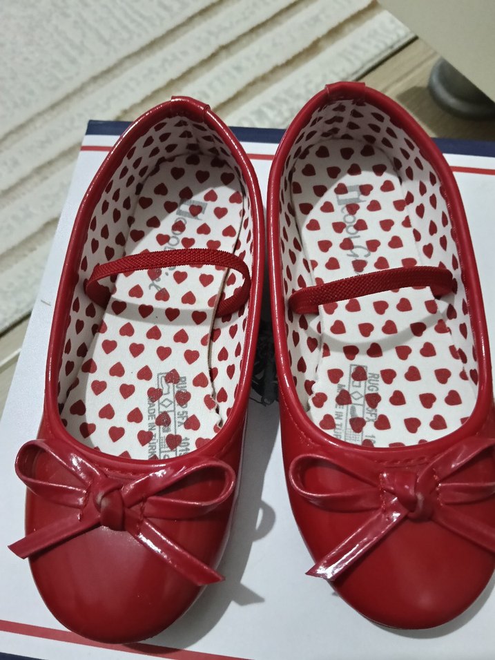 Kız Çocuk Kırmızı Fiyonklu Babet - Görsel 2