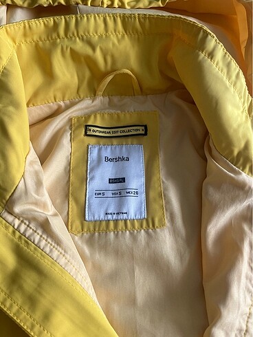 s Beden sarı Renk Kapüşonlu ceket