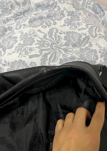 Kadın Siyah Deri Biker Ceket - Görsel 2