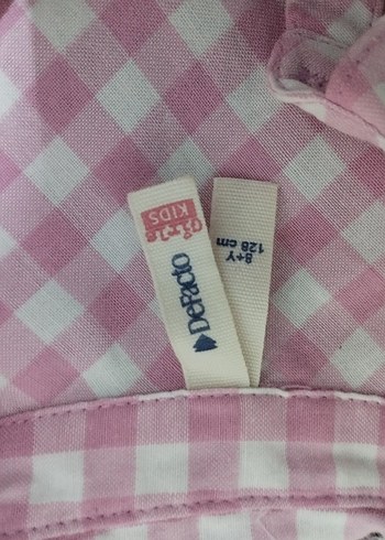 Kız Çocuk Pembe Uzun Kollu Pamuklu Gömlek - Görsel 4