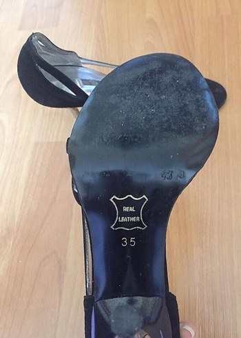 Siyah İnce bantlı Topuklu Kadın Abiye Ayakkabı - Görsel 3