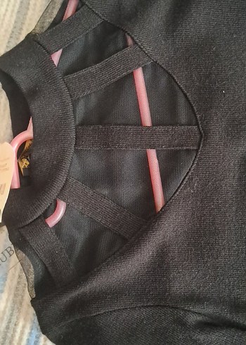 Siyah Uzun Kollu Dar Kesim Elbise - Görsel 3