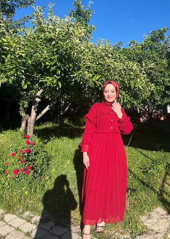 Diger Bordo Bohem Salaş Kadın Elbise