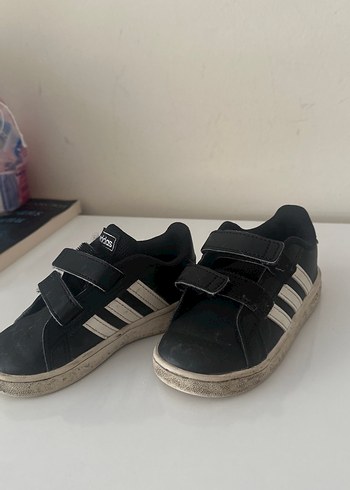 Çocuk Siyah Adidas Spor Ayakkabı - Görsel 5