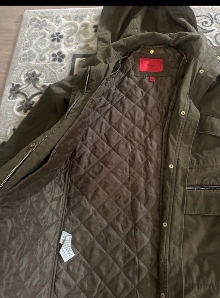 Kadın Kamuflaj Desenli Uzun Fermuarlı Ceket - Görsel 3