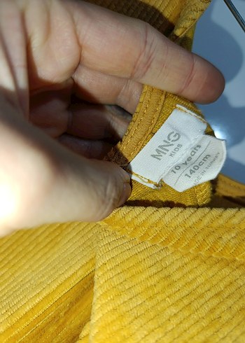 mango kız çocuk kadife tulum - Görsel 4