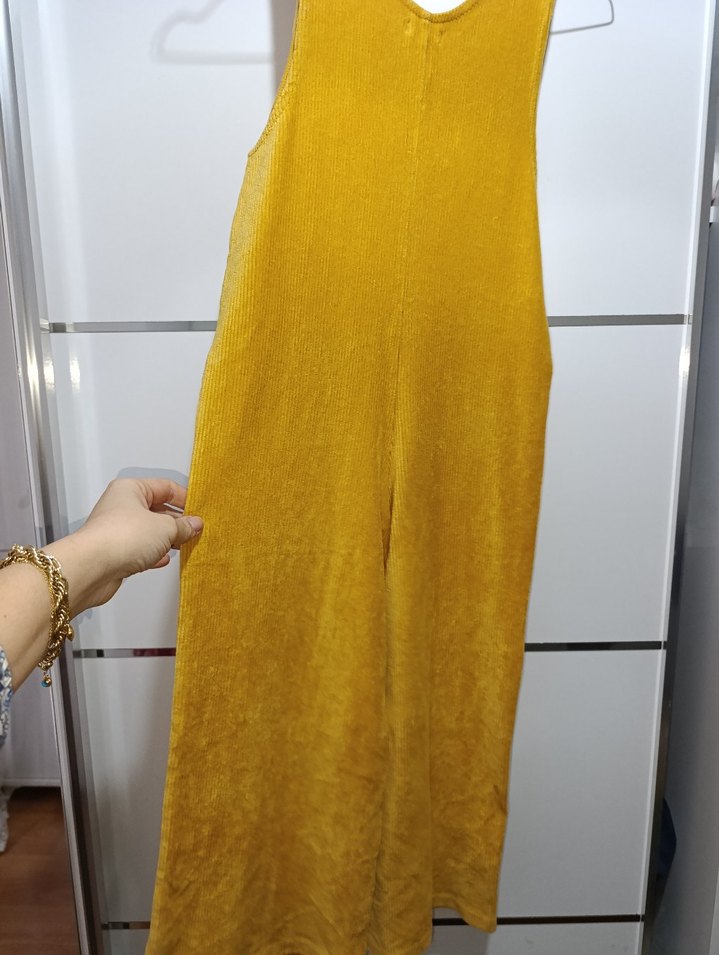 mango kız çocuk kadife tulum - Görsel 3