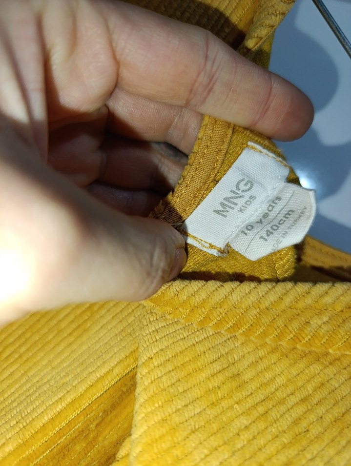 mango kız çocuk kadife tulum - Görsel 4