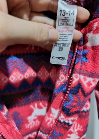 George yılbaşı desenli polar tulum - Görsel 4