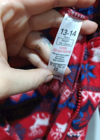 George yılbaşı desenli polar tulum - Görsel 3