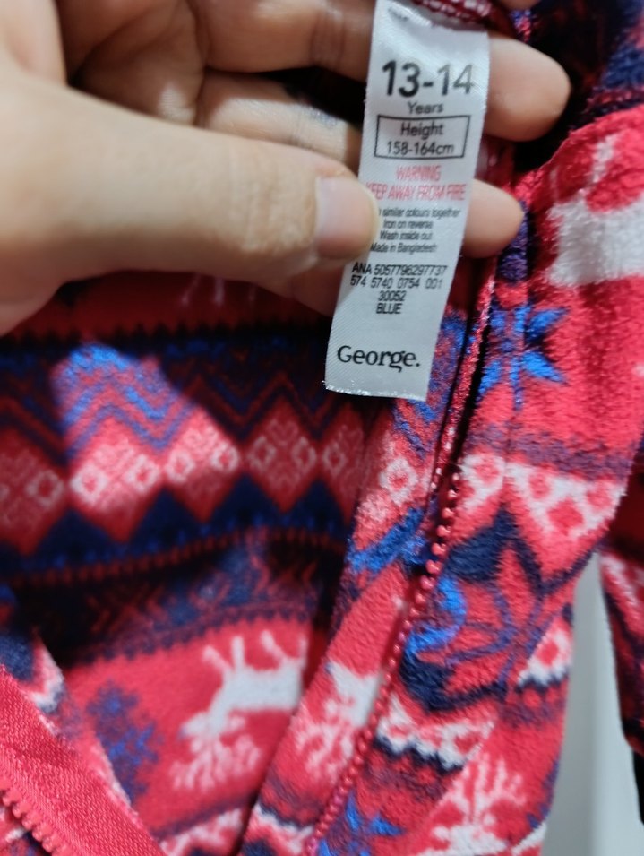 George yılbaşı desenli polar tulum - Görsel 4