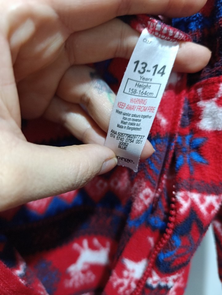 George yılbaşı desenli polar tulum - Görsel 3