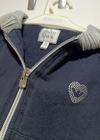 orjinal Armani fermuarlı sweatshirt - Görsel 3