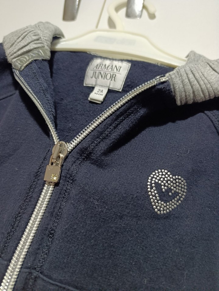 orjinal Armani fermuarlı sweatshirt - Görsel 3