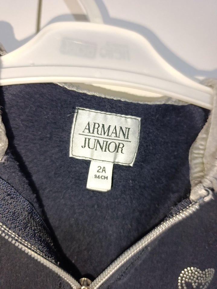 orjinal Armani fermuarlı sweatshirt - Görsel 2