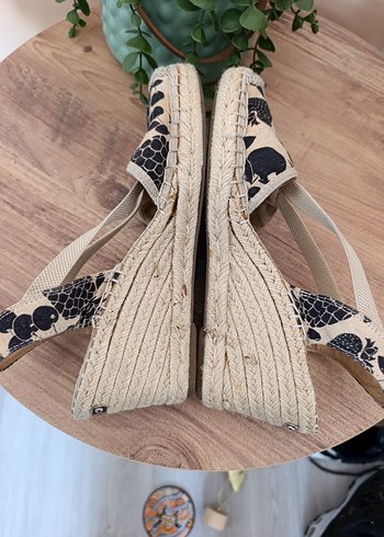 39 Beden camel Renk anne klein dolgu topuk ayakkabı