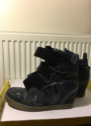 LACİVERT SNEAKERS 38 NO DERİ - SÜET HEM SPOR HEM CASUAL