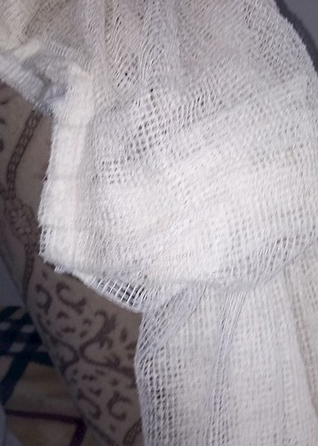 Bohem Beyaz Desensiz Tül Perde - Görsel 2