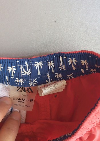 Zara Pembe Bağcıklı Kısa deniz Şort