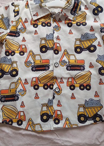 Erkek Çocuk Kısa Kollu Baskılı Gömlek - Görsel 2
