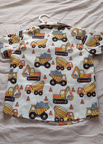 Erkek Çocuk Kısa Kollu Baskılı Gömlek - Görsel 4