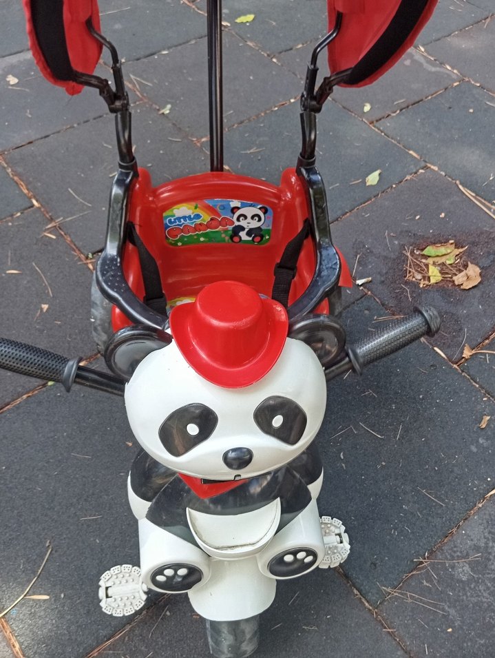 Kırmızı Panda Figürlü Çocuk Üç Tekerlekli Bisiklet - Görsel 3