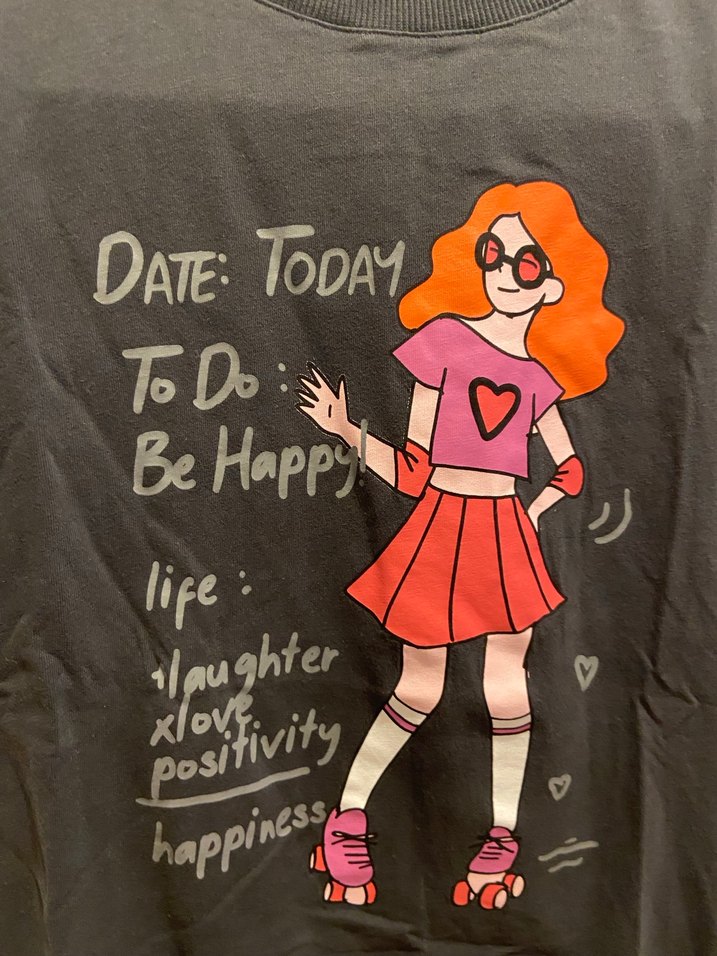 Kız Çocuk Gri Baskılı Kısa Kollu Tişört - Görsel 2