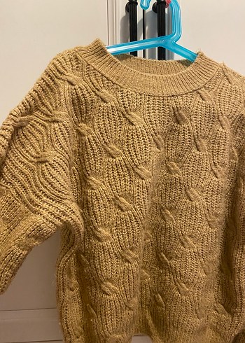 Bej Örgü Kız çocuk Kazak - Görsel 2