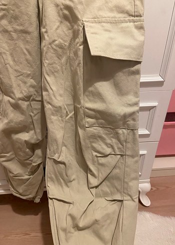 Bej Rahat Kesim Kargo Pantolon - Görsel 2