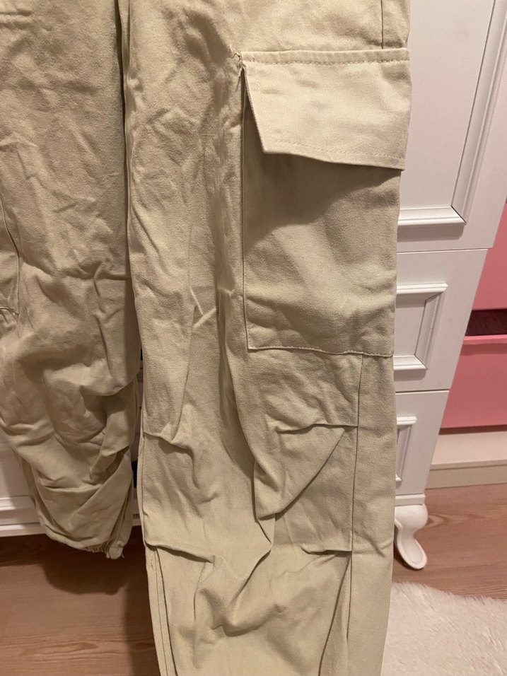 Bej Rahat Kesim Kargo Pantolon - Görsel 2