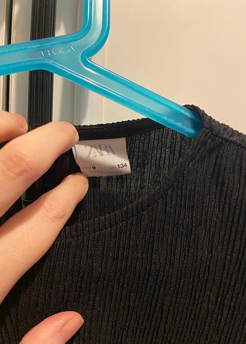 Kız çocuk Siyah Pliseli Kısa Kollu Bluz - Görsel 4