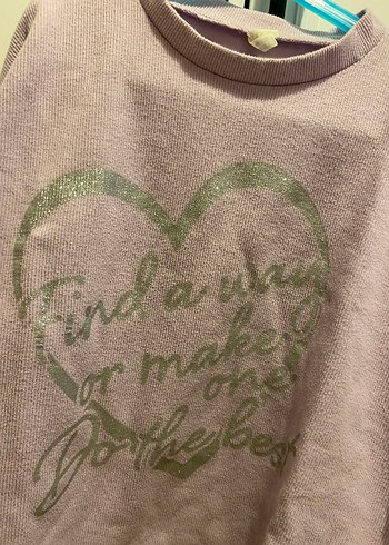 Mor Uzun Kollu Kız çocuk Sweatshirt - Görsel 2