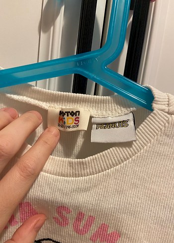 Kız Çocuk Beyaz Baskılı Kısa Kollu Tişört - Görsel 2