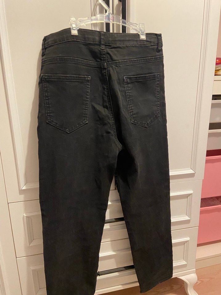 Kız çocuk Siyah Denim Boyfriend Pantolon - Görsel 3