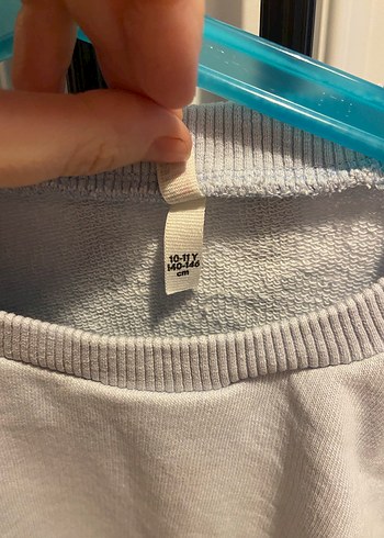 Gri Kız Çocuk Bisiklet Yaka Uzun Kollu Sweatshirt - Görsel 3