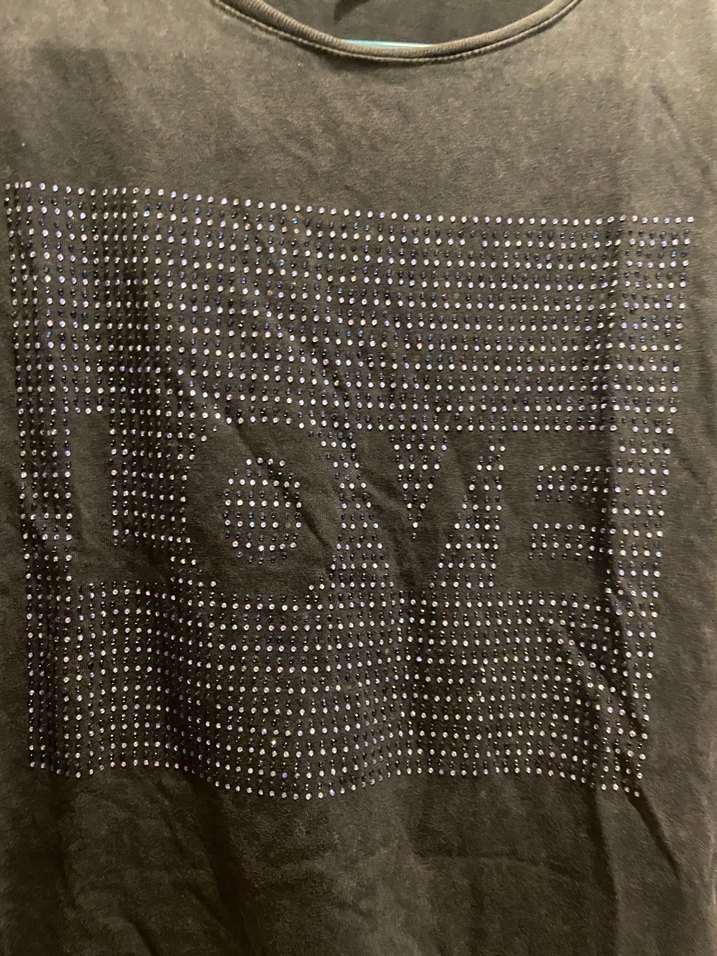 Siyah Baskılı Kısa Kollu Kız çocuk Tişört - Görsel 3