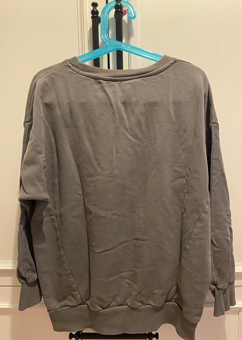 Gri Uzun Kollu Kız çocuk Sweatshirt - Görsel 4