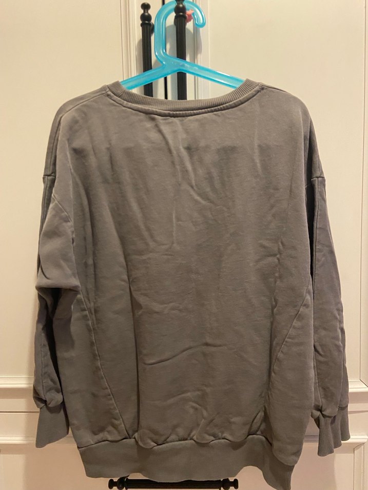 Gri Uzun Kollu Kız çocuk Sweatshirt - Görsel 4