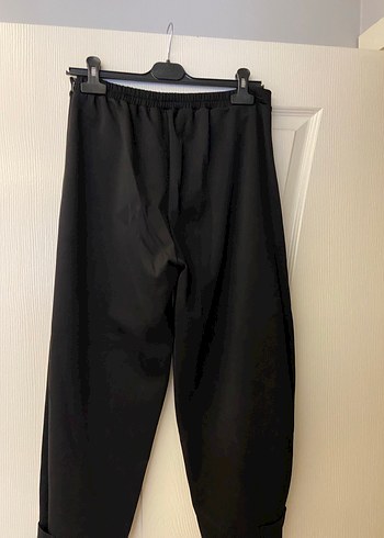 Terzi Dükkanı Scuba 
Siyah Salaş Midi Kadın Kumaş Pantolon - Görsel 4