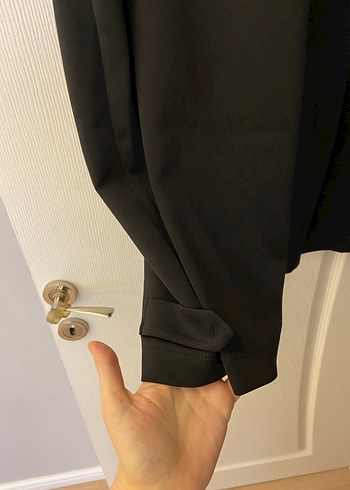 Terzi Dükkanı Scuba 
Siyah Salaş Midi Kadın Kumaş Pantolon - Görsel 2